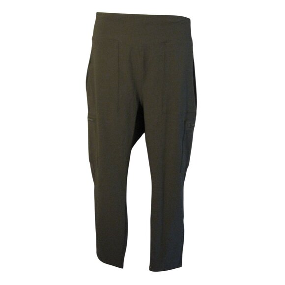 Athleta 24 Dark Gray Headlands Hybrid Cargo Leggings Pants Stretch - Picture 1 of 3